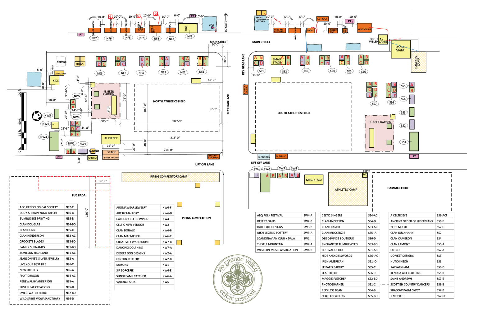 2024 CeltFest Field Map